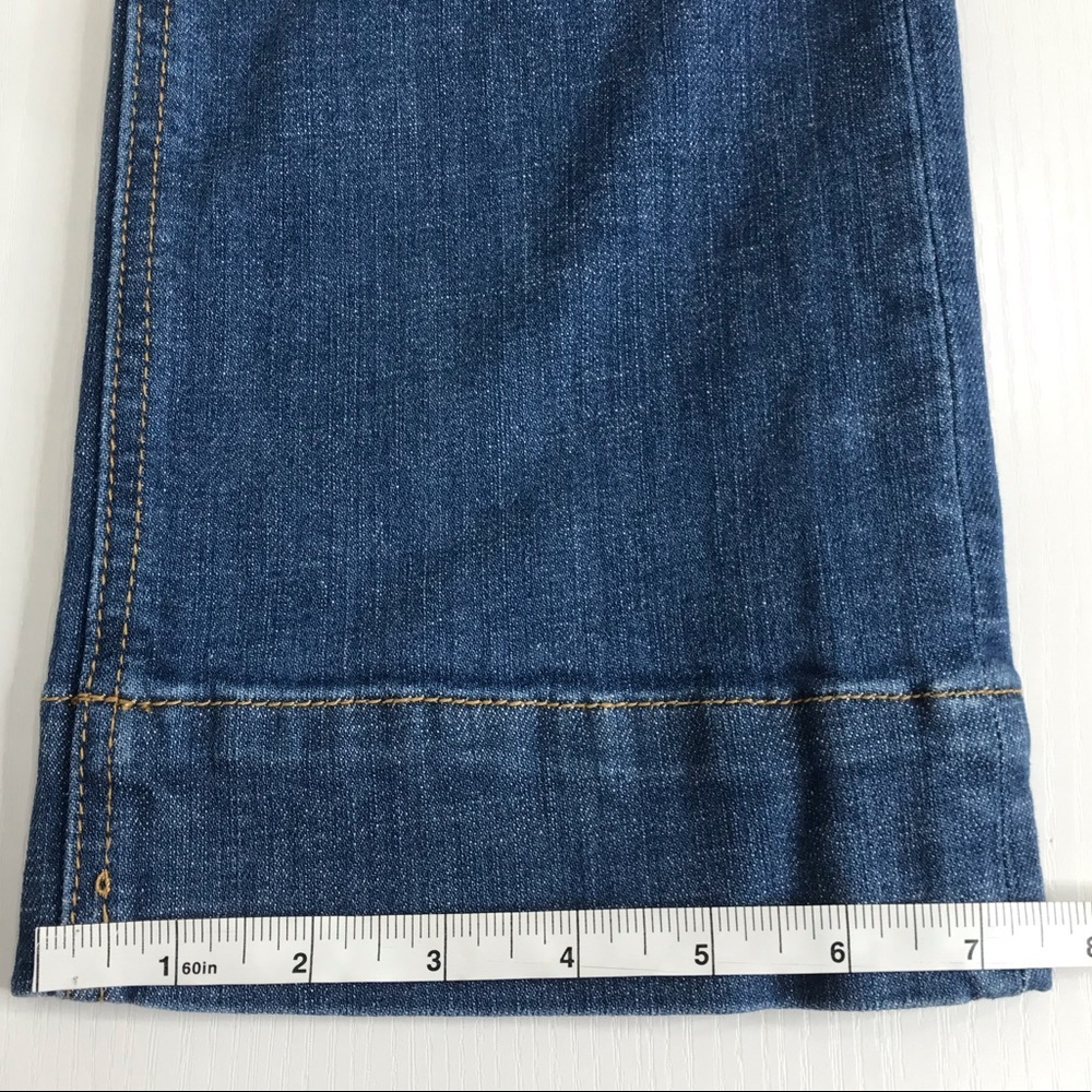 Anthropologie Pilcro and the Letterpress Cropped Culotte Tie Belt Jeans Size 25P - Picture 10 of 12